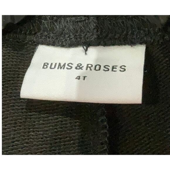 Bums & Roses Bamboo Black Checkered Joggers Size 4T - Picture 3 of 3